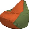 Кресло-мешок Flagman Груша Супер Мега 4XL Г5.1-216 (оранжевый/оливковый)