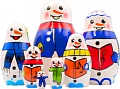 Развивающая игра Брестская Матрешка Матрешки Снеговик (набор 7 шт)