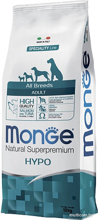 Сухой корм для собак Monge Speciality Line Hypo гипоаллергенный из лосося с тунцом (12 кг)