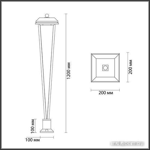 Фонарный столб Odeon Light Vart 6654/10GL