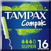 Тампоны с аппликатором Tampax Compak Super с аппликатором (16 шт)