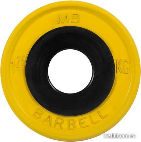 Диск MB Barbell Евро-классик 51 мм (1x1.25 кг, желтый)