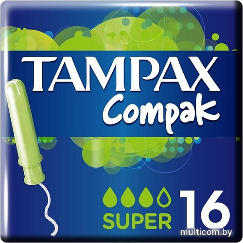 Тампоны с аппликатором Tampax Compak Super с аппликатором (16 шт)