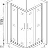 Душевой уголок Good Door Latte CR 100x100 (матовое стекло)