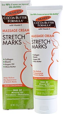 Palmers Массажый крем против растяжек с маслом Какао и Вит. Е 125 мл