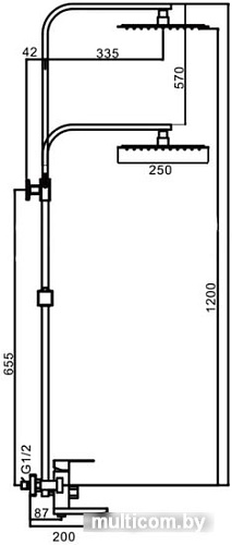 Душевая система FRAP F24802 (хром)