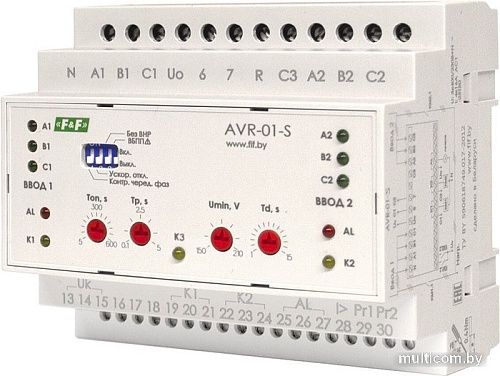 Реле контроля фаз Евроавтоматика F&F AVR-01-S EA04.006.002