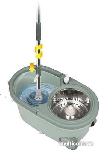 Швабра с отжимом Lamart Spin LT8053