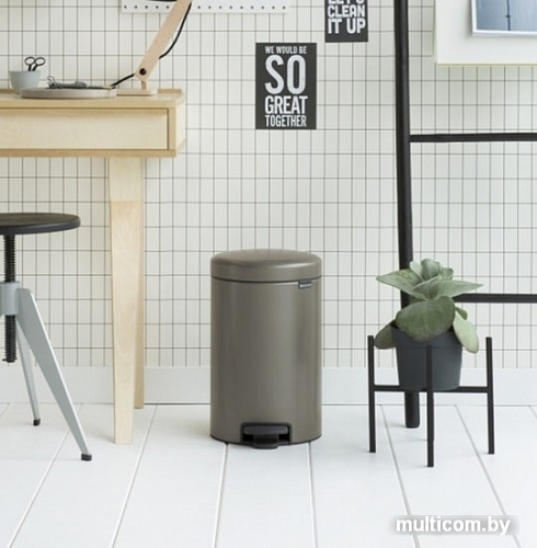 Brabantia Pedal Bin NewIcon 20 л (платиновый)