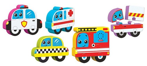 Мозаика/пазл Азбукварик Собери машинки 2940