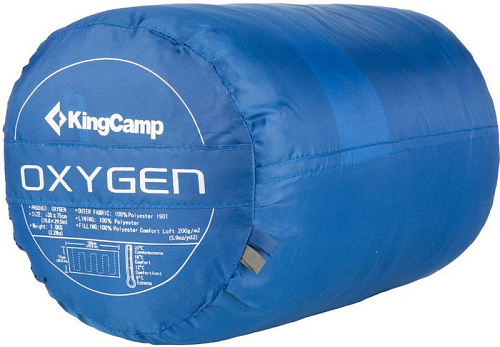 Спальный мешок KingCamp Oxygen KS3122 (синий, правая молния)