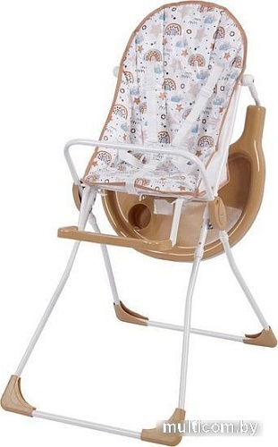 Высокий стульчик Baby Boom Радуга и звезды 0002485-09 (макиато)