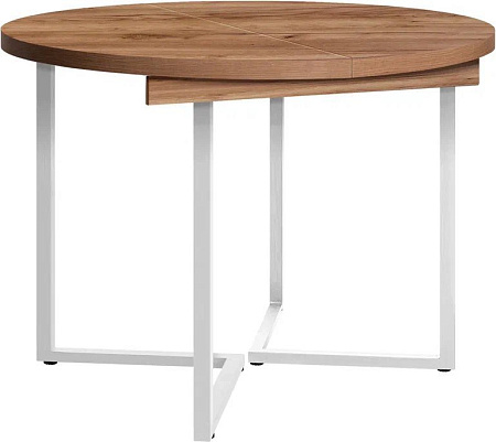 Кухонный стол Millwood Лофт Лондон раздвижной D110-150x110x76 (дуб табачный Craft/металл белый)