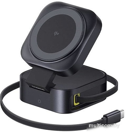 Сетевое зарядное Baseus PicoGo Series 2-in-1 Magnetic Wireless Charger Qi2 67W P10276800123-00 (черный)