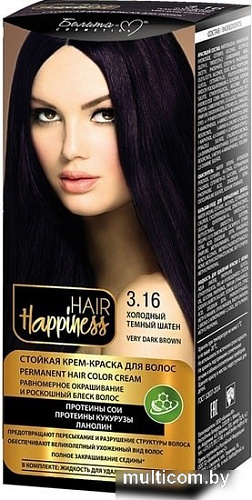 Белита-М Hair Happiness Стойкая 3.16 холодный темный шатен