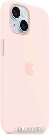 Чехол для телефона Apple MagSafe Silicone Case для iPhone 15 Plus (светло-розовый)