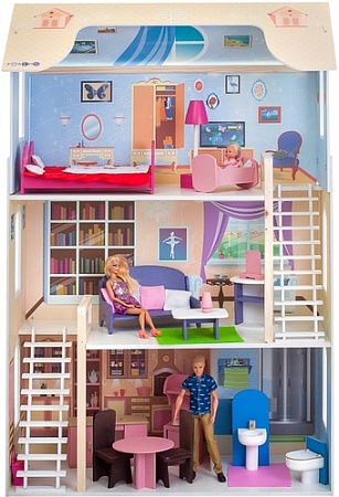 Кукольный домик Paremo Шарм с мебелью PD315-02