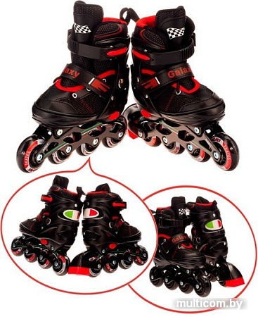 Роликовые коньки Favorit 8301-M-BK (р. 34-37)