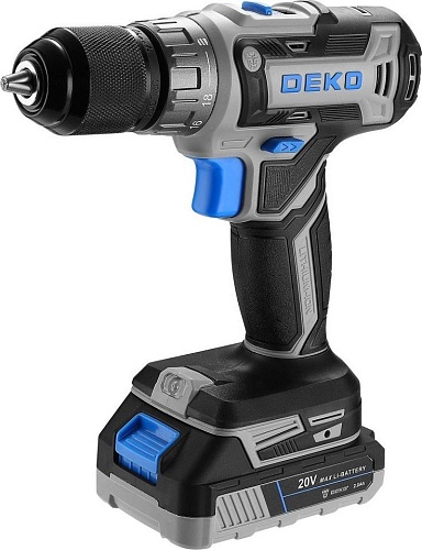 Дрель-шуруповерт Deko ZKCD20V PRO 084-1005 (с 2-мя АКБ, кейс)