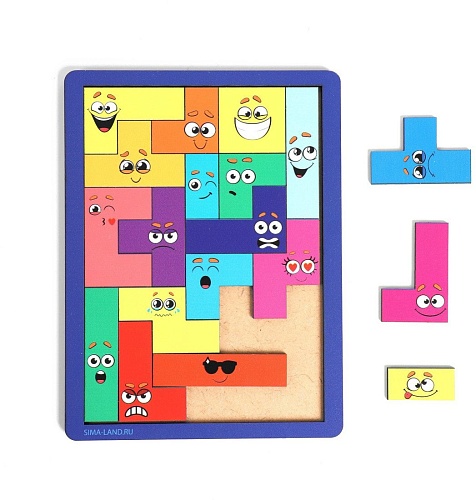 Головоломка Лесная мастерская Двусторонний тетрис. Животные 9302667