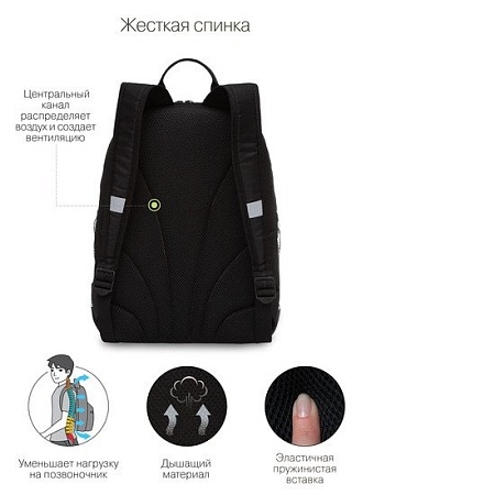 Школьный рюкзак Grizzly RG-263-8 (черный)