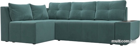 Угловой диван Mebelico Амадэус 109682 (левый, велюр, бирюза)