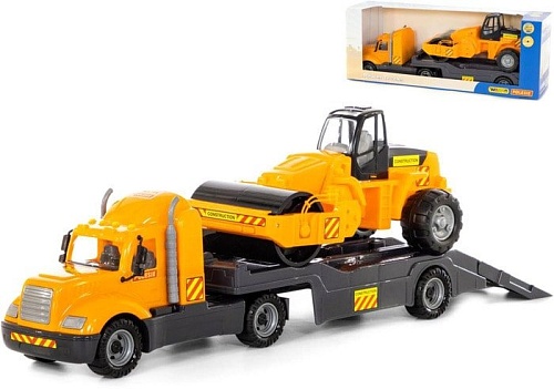 Полесье Майк автомобиль-трейлер + дорожный каток 55712