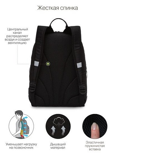 Школьный рюкзак Grizzly RG-263-8 (черный)