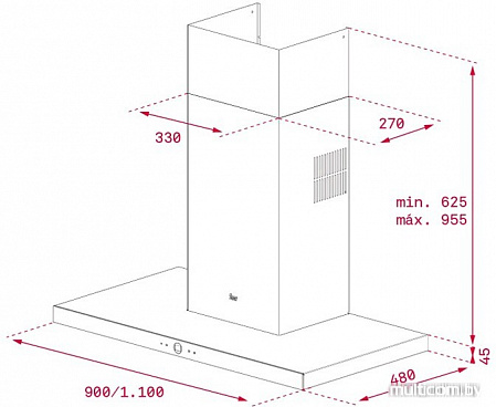 Кухонная вытяжка TEKA DLH 985 T Perfect A4 [40437100]
