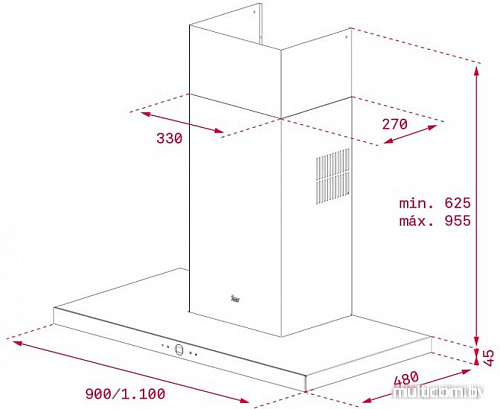 Кухонная вытяжка TEKA DLH 985 T Perfect A4 [40437100]