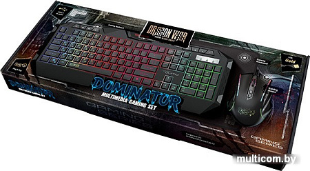Клавиатура + мышь с ковриком QUMO Dominator