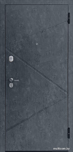 Металлическая дверь Guard Loft бетон графит/бетон серый (96x205, правая)