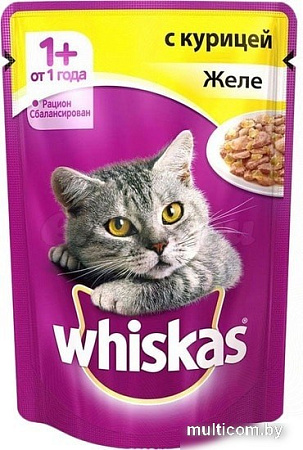Корм для кошек Whiskas желе с курицей 0.085 кг