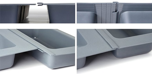 Лоток для столовых приборов Boyard PC12/GRPH 157x480