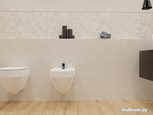 Керамическая плитка Meissen Органик Цветы OR2U011 (250x750, бежевый)