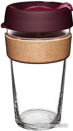 Многоразовый стакан KeepCup Brew Cork L Kangaroo Raw 454мл (фиолетовый)