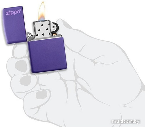 Зажигалка Zippo Classic Purple Matte Zippo Logo 237ZL