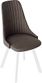 Стул Трия Франк исп.2 ДП2-30 паук (белый матовый/микровелюр коричневый)