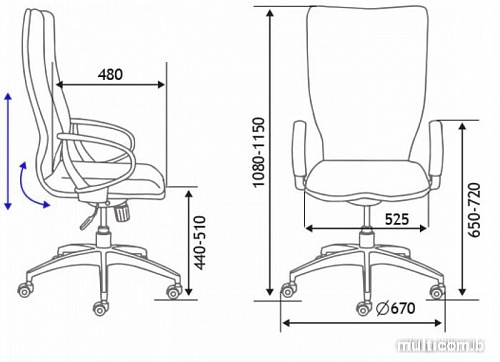 Кресло Norden IQ CX0898H-1-203 (черный/темно-красный)