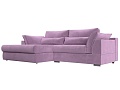 Угловой диван Mebelico Пекин 115413L (левый, микровельвет, сиреневый)