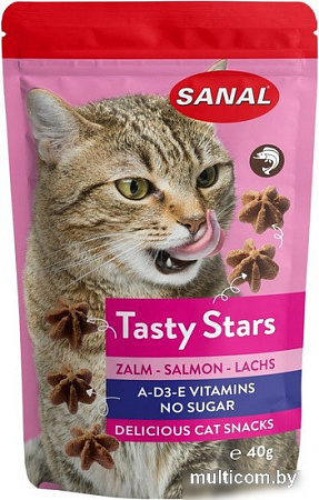 Лакомство для кошек Sanal Tasty Stars Salmon с лососем 40 г