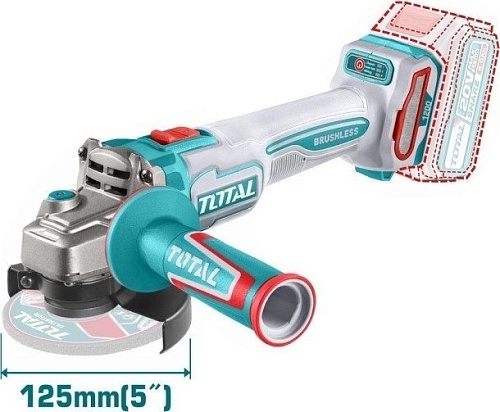 Угловая шлифмашина Total TAGLI27153 (без АКБ)