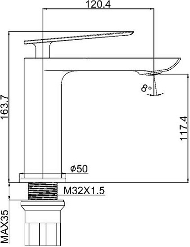 Смеситель Maxonor Pure Life PL1095-6