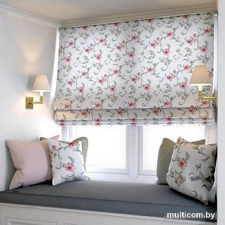Римская штора Jalux Розы 0490/11 85x170 (розовый)