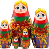 Развивающая игра Брестская Матрешка С русскими мотивами и ветвями рябины (набор 5 шт)