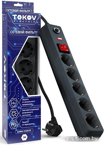 Сетевой фильтр Tokov Electric TKE-C06-SF5-3-ZV