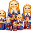 Развивающая игра Брестская Матрешка В народном норвежском костюме (набор 7 шт)