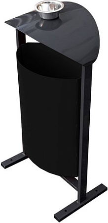 Уличная урна BZT DumH04 (черный, c пепельницей)