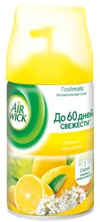 Сменный блок для освежителя воздуха Air Wick Freshmatic 250 мл (лимон и женьшень)