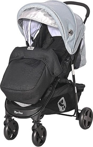 Коляска прогулочная «книга» Lorelli Martina 2021 (black&silver blue)